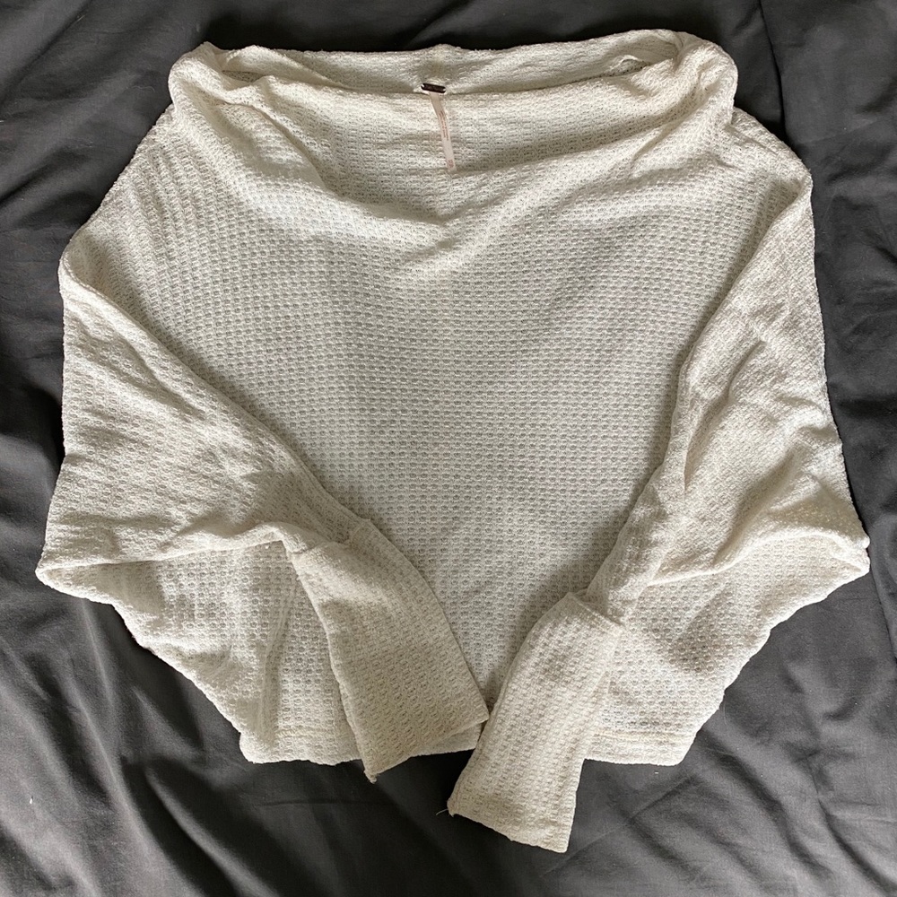 Free People Off the Shoulder Cropped Sweater